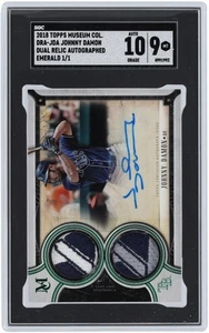 Johnny Damon Rays Signed 2018 Topps Museum Collection #DRA-JDA 1/1 SGC 9/10 Card - Picture 1 of 4