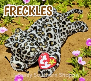 🐆 FRECKLES 🐆 1996 Ty Beanie Bebés Leopardo Manchado Wildcat Baby *MWMT* - Imagen 1 de 4