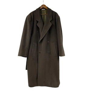 Hugo Boss Heavy Green Trench Germany Wool Cashmere 42R - Picture 1 of 12