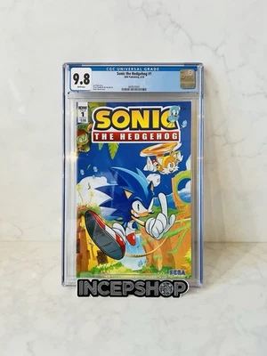 刺猬索尼克(IDW漫画)-发行#1封面A,泰森黑森CGC9.8近乎完好/完好 — 第 1/2 张图片