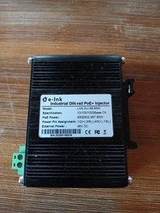 PoE++ Injecteur de Puissance Durci Industriel 328ft 12-48V 95W Din Rail Mount IP40 - Photo 1/6