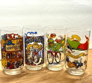 Set 4 bicchieri McDonald's Muppet Caper vintage 1981 Muppets The Great Muppet Caper divertenti! - Foto 1 di 10