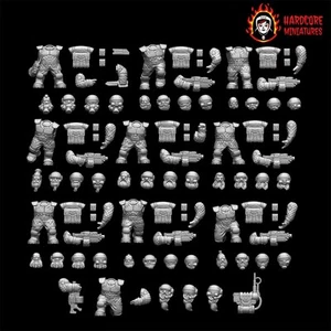 Space Dwarves Veterans Bolters 28mm army builder set 1 3d printed minis tableto - Picture 1 of 10