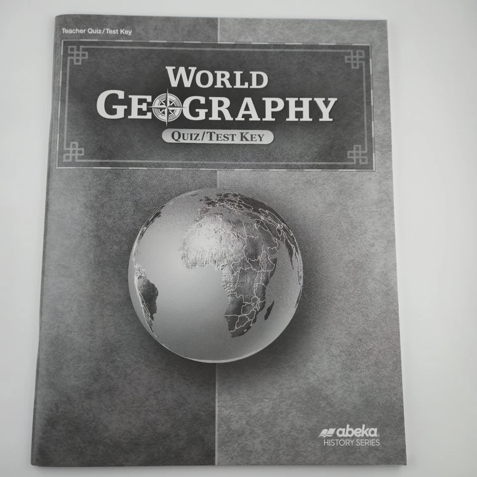 NEW abeka World Geography Teacher Test/Quiz Key Grade 9 Current 2nd edition - Image 1 of 1
