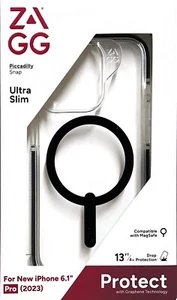 Zagg Piccadilly Snap Case - iPhone 15 Pro - Clear/Black - Picture 1 of 3