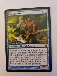 MTG Magic The Gathering Card Ink Dissolver Creature Merfolk Wizard Blue Morningt - Picture 1 of 2