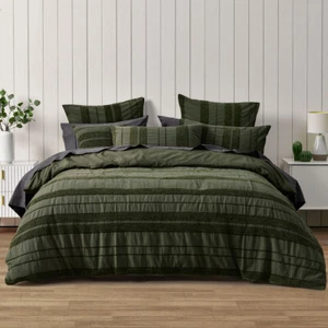 Bianca Avery Forest Chenille Striped Quilt Cover Set or Accessories - Bild 1 von 8