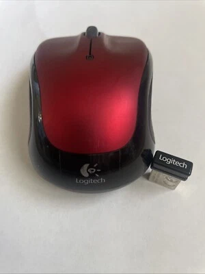 Logitech M325 Wireless Keyboard Computer Mouse Red With Receiver/Dongle Working - Image 1 of 4