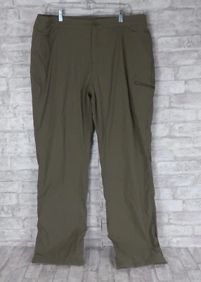 Pantalones de Senderismo Eddie Bauer Forrados de Vellón para Mujer XL Verde Oliva Nylon Camping Trail Foto 1 de 4