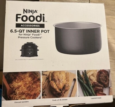 Ninja Foodi 陶瓷涂层内锅,6.5 夸脱,灰色替换锅 — 第 1/4 张图片