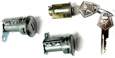 For Chrysler Dodge Plymouth IGNITION/DOORS LOCK SET W/2 LOGO KEYS LC1440, DL1502 - Image 1 of 4