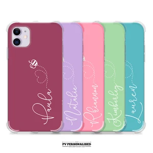 FUNDA DE TELÉFONO PERSONALIZADA LINDA CON NOMBRE DE ABEJA A PRUEBA DE GOLPES PARA IPHONE 11 12 13 14 X - Imagen 1 de 21