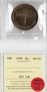 Canada 1939 $1 One Dollar AU-55 XLY 158 CHOICE Toning - Picture 1 of 3