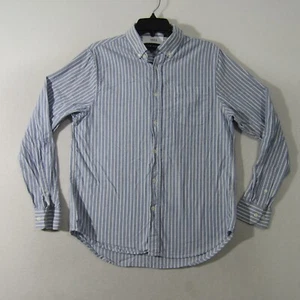 Five Four Shirt Mens Medium Blue White Button Up Long Sleeve Pocket Casual 1603 - Picture 1 of 12