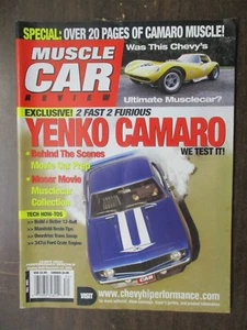 MUSCLE CAR REVIEW MAGAZINE FALL 2003 2 FAST 2 FURIOUS MOVIE YENKO CAMARO CAR - Picture 1 of 2