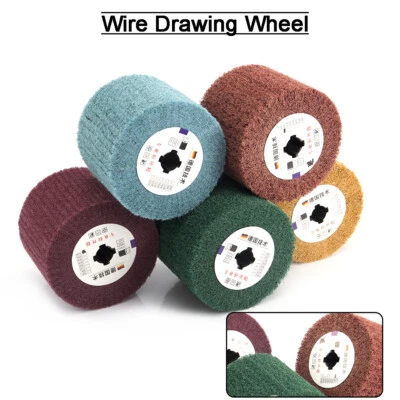 60-600Grit Abrasive Wire Drawing Wheel Drum Burnishing Polishing Rust Removal - Image 1 of 4