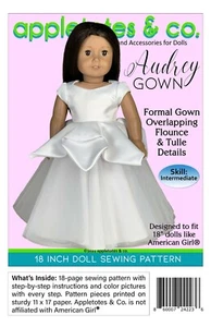 18 Inch Doll Sewing Pattern | Audrey Gown | Fits 18" Dolls such as American Girl - Imagen 1 de 7