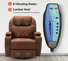 Massage Recliner Chair Heated 360 Degree Swivel Sofa Vibratory Rocker