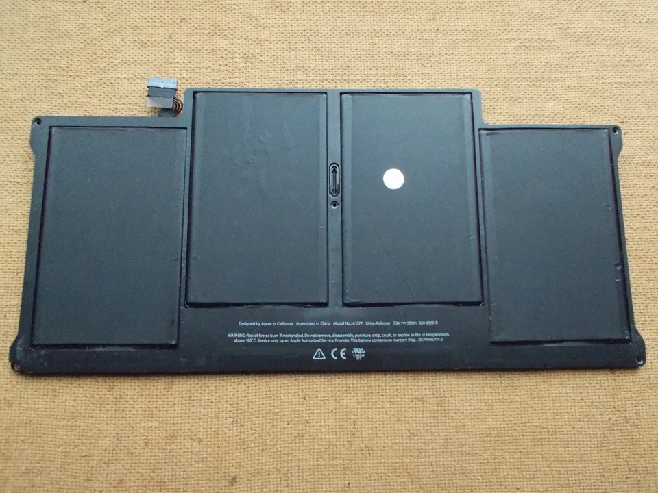  Apple MacBook Air 13" A1369 A1377 Batería Original 733 ciclos, Normal/Servicio Foto 1 de 2