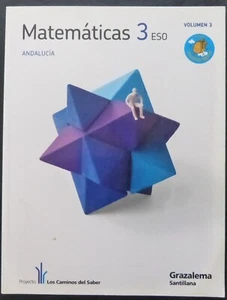 Libro Matematicas 3º- ESO-ANDALUCIA.-VOL 3-GRAZALEMA-SANTILLANA /1 - Imagen 1 de 6
