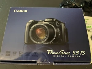 Canon PowerShot S3 IS Digital Camera UNKOWN If It Is Working Box/All Paperwork - Picture 1 of 5