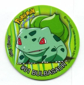 #01 BULBASAUR COLECCIÓN POKEMON TASO Nº1 TAZOS 1999 EDICIÓN TURCA -  TAZO NUEVO  - Imagen 1 de 2