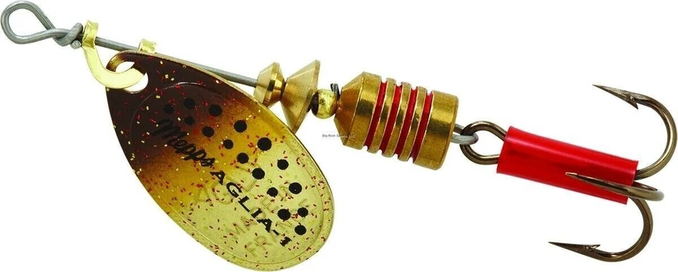 Señuelo giratorio en línea Mepps Aglia 1/8 oz trucha marrón B B1 BRT Foto 1 de 1