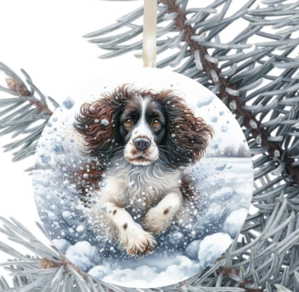 Springer Spaniel Hanging Bauble Gift Present Decoration Christmas