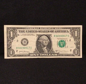 True Birthday Bill Serial Number $1 One Dollar Note 02232017 February 23rd 2017 - Picture 1 of 6