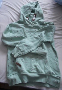 Hoodie grün mit Blümchen, Größe 145/152 - Bild 1 von 1
