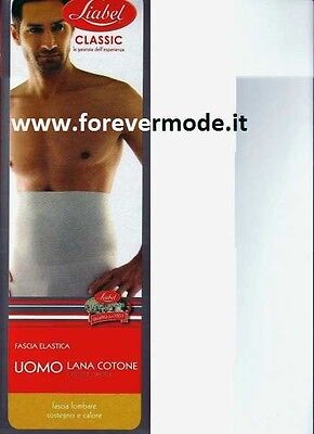 Pancera Fascia Elastica Liabel Uomo In Lana Cotone Invernale Comfort Art 5321-10 • 19.52€