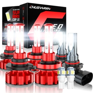 For 2015-2022 Ford F150 LED Headlight Hi-Low Beam+Fog Light Bulbs 9005 H11 9145 - Picture 1 of 19