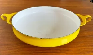 DANSK Kobenstyle Paella Pan Yellow D9.9"xH2.8" Used from Japan - Picture 1 of 3