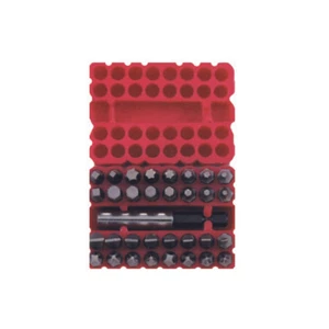 Power Bit Set mit 33 Teilen inkl. Philips Pozi Schlitz Torx Sechskant Aussparung Mag Halter - Bild 1 von 1