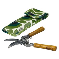 Orla Keily Secateurs/Pruners in Pouch - Striped Tulip Pine (Green) - Brand New!!