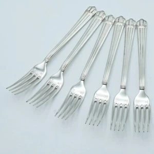 M03-k013 Beautiful Christofle Aria silver plate fork cutlery set of 6 - Picture 1 of 10
