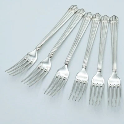 M03-k013 красивый Christofle Aria серебряная пластина вилка столовые приборы набор из 6 - Изображение 1 из 4