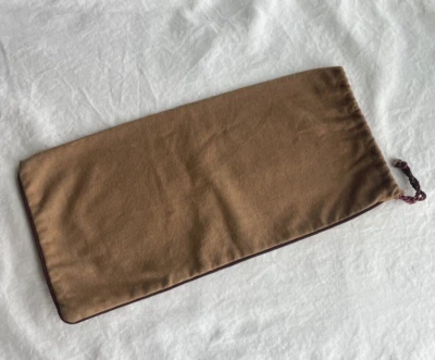 大号防尘袋保护存储棕色抽绳棕色 14 x 7 — 第 1/2 张图片