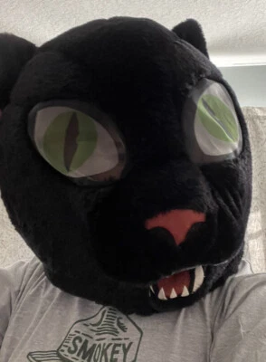 BIG GREETER HEADS BLACK CAT PANTHER HEAD DAN DEE COLLECTORS COSTUME MASCOT - Image 1 of 4