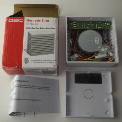 DSC ELECTRONIC SIREN -  SD 15W-ULF - 15 WATT DUAL TONE SERFACE MOUNT - Image 1 of 4