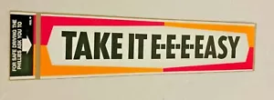 Vintage "For Safe Driving Phillies Ask To Take It Easy" Bumper Sticker Rare NOS - Picture 1 of 3