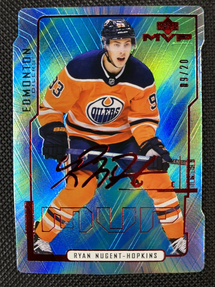 2020-21 Upper Deck MVP Ryan Nugent-Hopkins Colors & Contours Green /20 #82 - Image 1 of 2