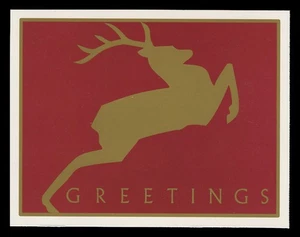 JUEGO DE 4 TARJETAS POSTALES UX357-60 CIERVO NAVIDAD COMO NUEVAS - Imagen 1 de 3