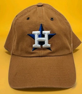 Cappello Carhartt X 47 marca Houston Astros Strapback tela OSFM pulito buono marrone - Foto 1 di 8