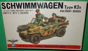 Vintage Bandai 1:48 Scale WW2 German Schwimmwagen Type K2s w/Sealed Parts in OB - Picture 1 of 5