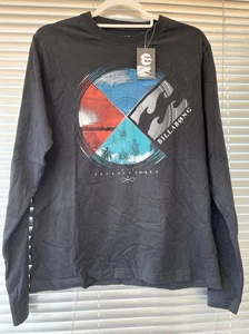 👕 Billabong Men's Black Long Sleeve T-Shirt Size Small - Picture 1 of 3