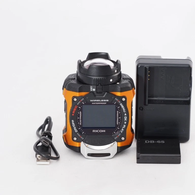 RICOH Waterproof Action Camera WG-M1 Orange WGM1 OR [Near Mint] #13097 - Image 1 of 4