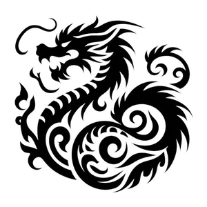 Chinese Dragon Vinyl Decal Sticker window car campervan Water Serpent Oriental  - Picture 1 of 47