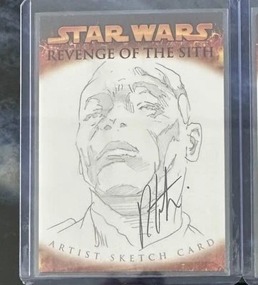 2005 Topps Star Wars La Venganza de los Sith Boceto Mace Windu 1/1 Artista Teranishi Foto 1 de 2