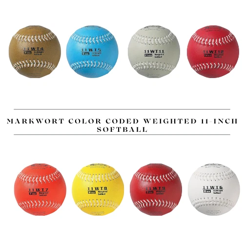Softbol Markwort codificado por cores ponderado 11 polegadas para treinamento e prática - Imagem 1 de 1